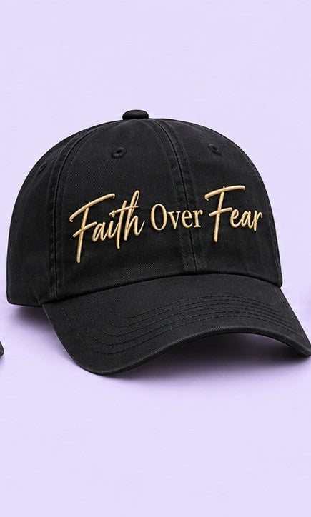 Faith Over Fear Hat design